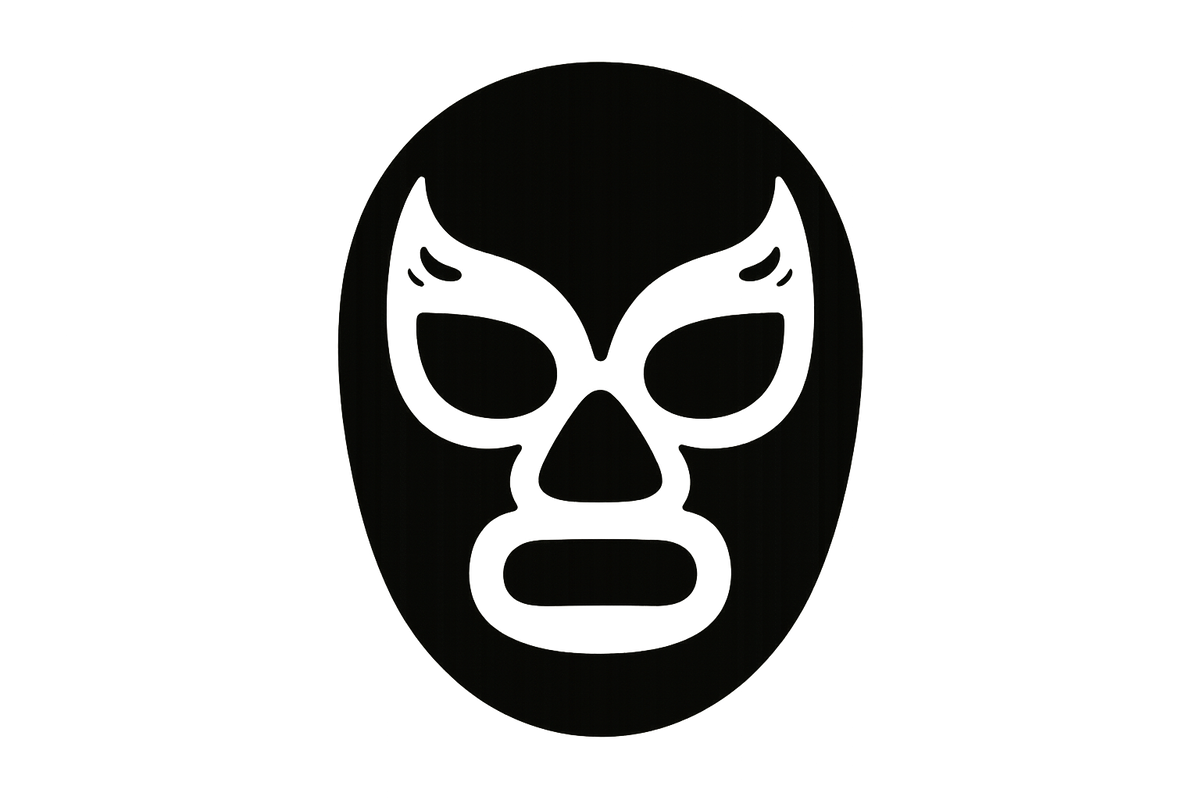 mexican luchador black icon